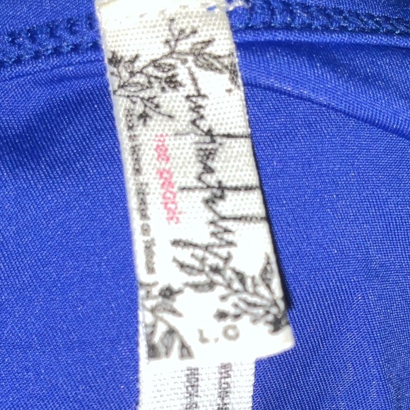 Free People large blue snap thong body suit - Picture 5 of 6